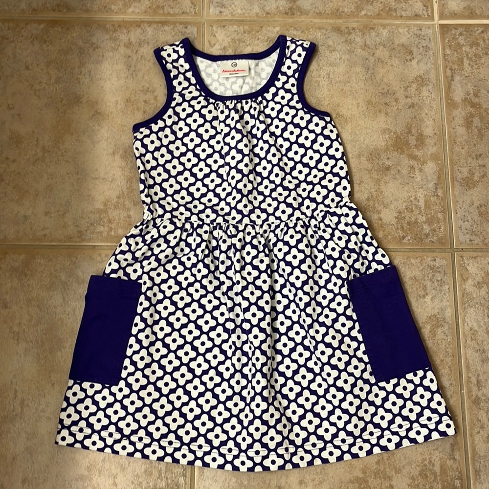Hanna Andersson Purple Flower Sleeveless Dress